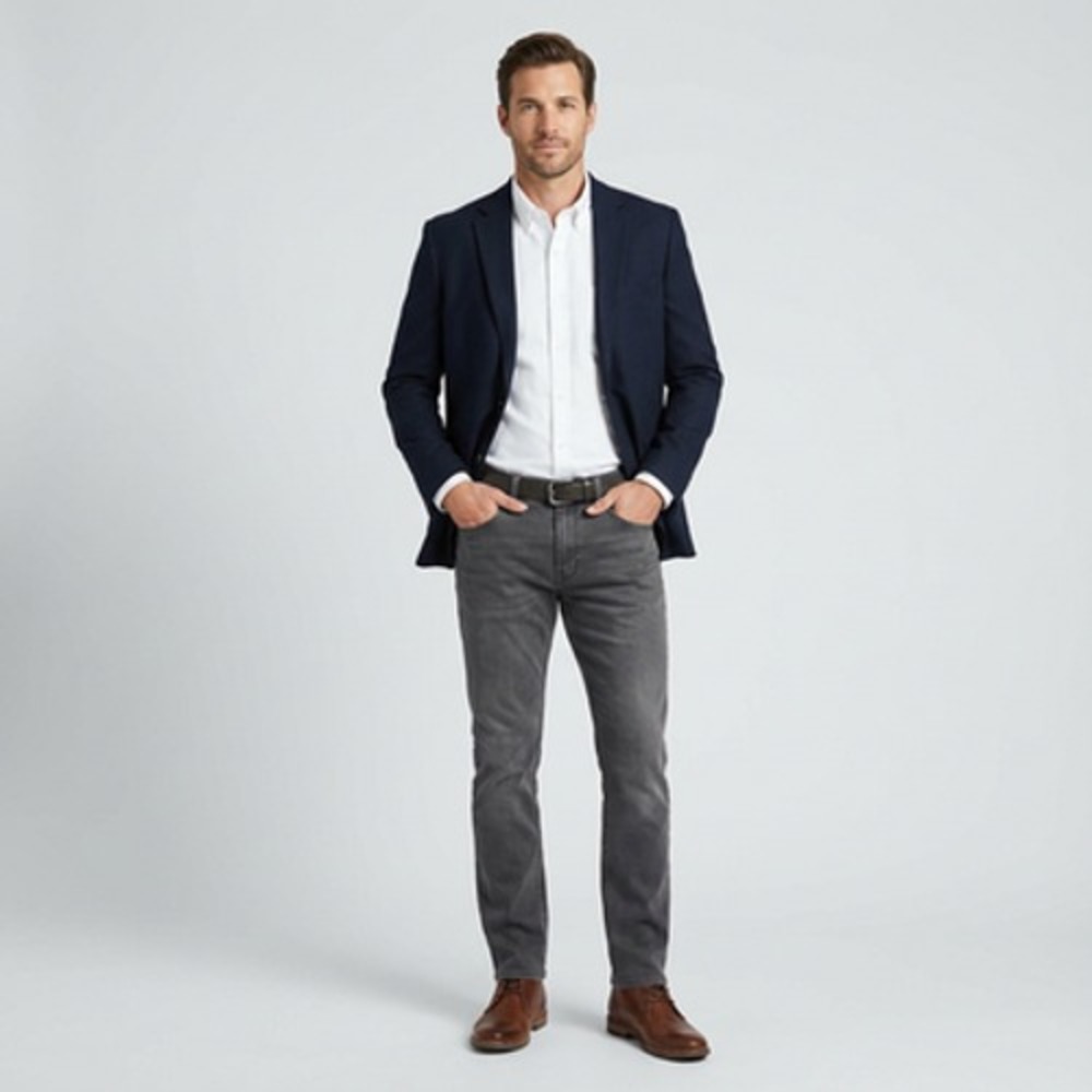 Roebuck Co. Jeans Men Size 30 Gray Slim Fit Mid Rise Stretch 5 Pockets